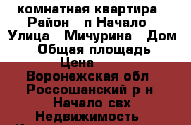 2 комнатная квартира › Район ­ п.Начало › Улица ­ Мичурина › Дом ­ 7 › Общая площадь ­ 34 › Цена ­ 980 - Воронежская обл., Россошанский р-н, Начало свх Недвижимость » Квартиры продажа   . Воронежская обл.